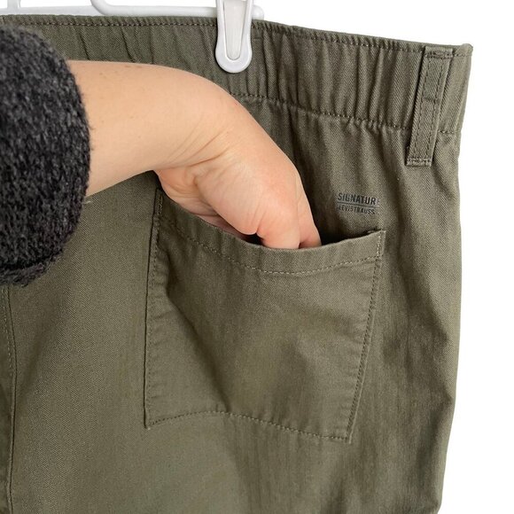 NWT Levi Strauss Signature Chino Olive Green Pants Straight Leg Elastic Size XXL - Picture 5 of 16